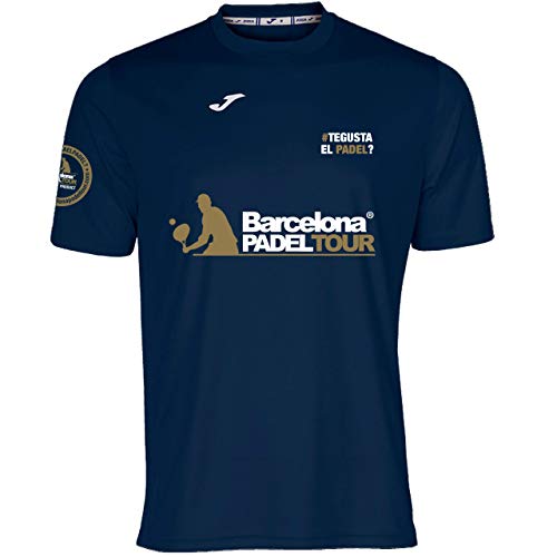Barcelona Padel Tour - Camiseta Técnica de Manga Corta Te Gusta el pádel - Hombre - Estampación Especial de Pádel - Tacto Suave y Secado Rápido - Ropa Deportiva (Azul Marino, M)