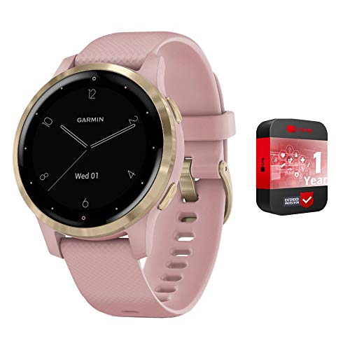 Garmin Vivoactive 4S Smartwatch Dust Rose/Gold with 1 Year Extended Warranty