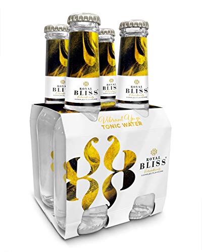 Royal Bliss - Tónica Premium Exotic Yuzu Sensation Tonic Water - Paquete de 4 x 200 ml, botella de cristal