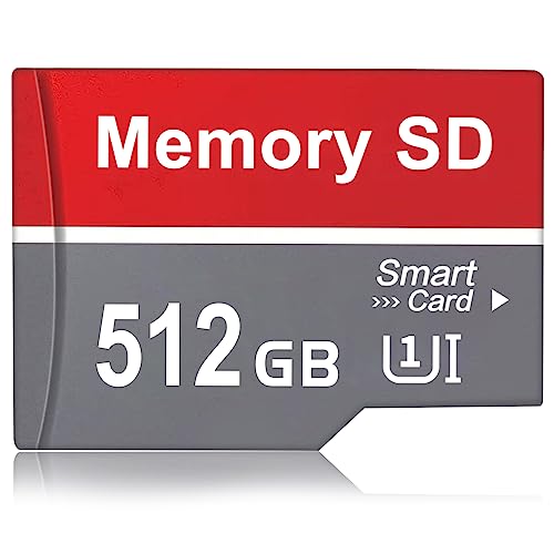 Tarjeta SD 512GB Impermeable Tarjeta de Memoria 512GB Alta Velocidad SD Card Mini Memory Card Tarjeta TF para Smartphone Cámara Drones Tablet PCs