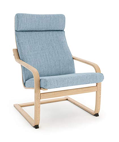 Vinylla Funda de repuesto para sillón Ikea Poang (diseño 3, poliéster, cian claro)