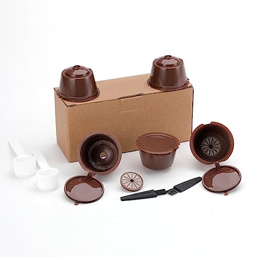 5 Pack cápsulas café nespresso reutilizable para máquina dolce gusto, filtro recargable, más de 200 usos de sustitución, cápsula de café ecológica con filtro
