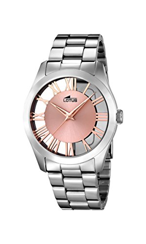 Lotus Watches Reloj Análogo Clásico de Cuarzo con Correa en Acero Inoxidable para Mujer 18122/1