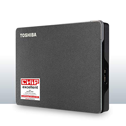 Toshiba 4TB Canvio Gaming - Disco Duro Externo Portátil Compatible con la Mayoría de las Consolas PlayStation, Xbox y PC, Tecnología USB 3.2. Tecnología Gen 1, Negro (HDTX110EK3AA)
