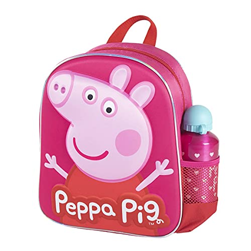 CERDÁ LIFE'S LITTLE MOMENTS Botella de Agua Infantil Peppa Pig-Licencia Oficial Niceklodeon para Niñas, Rosa, Mochila Recomendada 3-6 años, en Edad de Preescolar