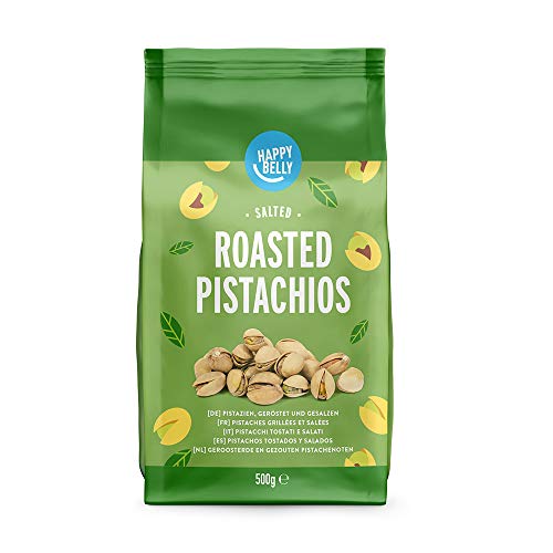 Marca Amazon - Happy Belly Pistachos tostados, 4x500g