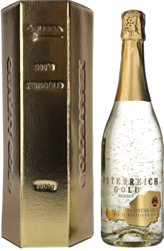 Austria Oro Vino Espumoso con 23 Quilates Dentro de la Botella, 750ml
