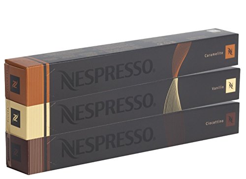 Nespresso Cápsulas - Vainilla Cacao Caramelo Surtido 30 Cápsulas - 3 variedades