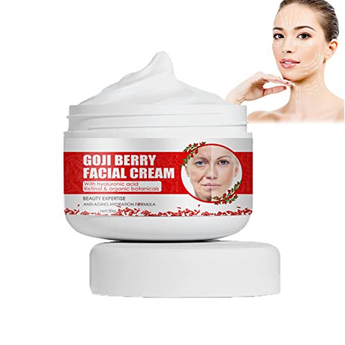 OILK Goji Berry Facial Cream, 30g-Anti Aging Cream Goji Berry Cream Antioxidant Face Circles Firming Face Cream, Against Wrinkles and Dark Circles Cream with Folic Acid (1pcs)