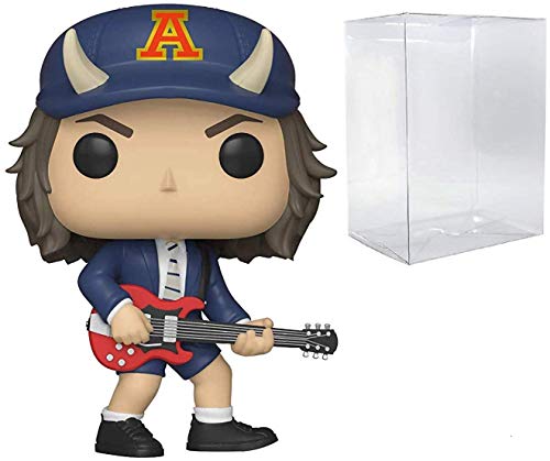 Funko Rocks: AC/DC Angus Young Edición Limitada Chase Pop! Figura de vinilo (incluye funda protectora de caja de pop compatible)