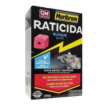Peyca Raticida en Bloque Rojo Muribrom 200gr de Veneno para Ratas y Ratones