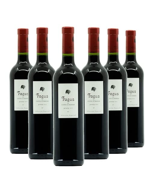 BODEGAS ARAGONESAS - FAGUS | Vino tinto Denominación de Origen Campo de Borja | 100% Garnacha | Caja de 6 Botellas - 0,75L por botella