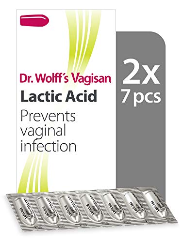 El ácido láctico de Dr. Wolff`s Vagisan ayuda a prevenir la infección vaginal | Salud vaginal diaria e higiene íntima | también durante el embarazo y la lactancia | 2 x 7 piezas