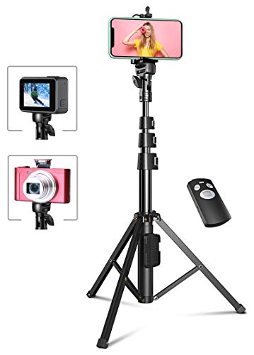 Goigrn Tripode para Movil, 133cm Palo Selfie Movil Estable y Extensible con Bluetooth Control Remoto, Palo Selfie movil Compatible con iPhone 13 Pro Max/12 Pro/11, Samsung Galaxy S21/S20/S20+, etc