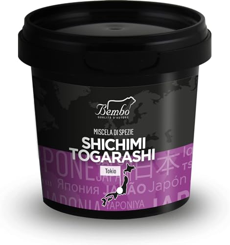 Shichimi Togarashi Bembo 60 g - Mezcla de Siete Especias Japonesas - Para Udon, Soba, Tempura, Bruschette o Carpaccio - Añade un Toque de Originalidad a Todos tus Platos