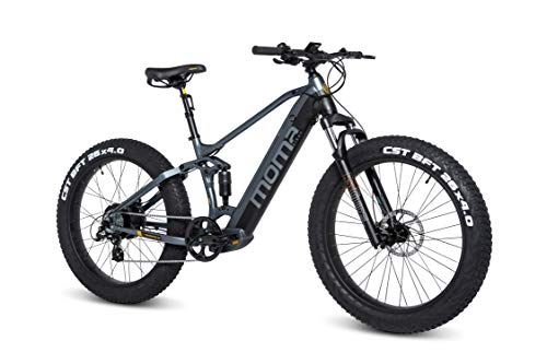Moma Bikes E-FAT26PRO - Bicicleta Eléctrica Fatbike, Full SHIMANO Altus 8v, Frenos de Disco Hidráulicos, Batería Litio integrada y extraíble de 48V 13Ah