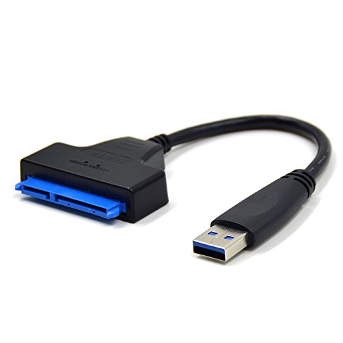 iitrust Cable del Adaptador para 2.5'SSD/HDD Drives - SATA a USB 3.0 Convertidor y Cable Externos, color negro