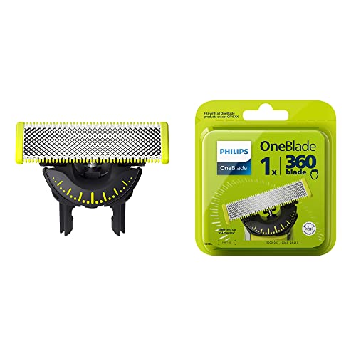 Philips OneBlade 360 QP410/30 Cuchilla de Repuesto para Afeitadora Eléctrica, Dura Hasta 4 Meses de Uso, de Doble Cara, se Adapta a OneBlade QP25xx y QP26xx, OneBlade Pro QP65xx y QP66xx