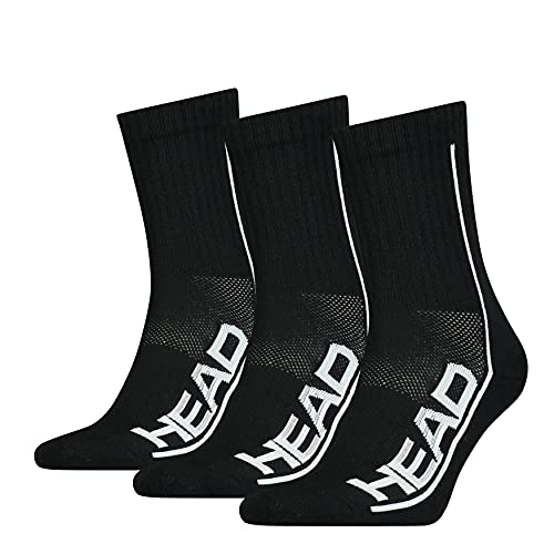HEAD Short Sock, Negro (Black), 43-46 (Pack de 3) Unisex Adulto
