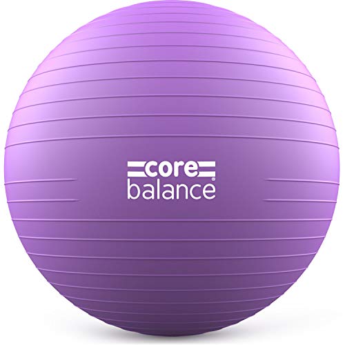 Core Balance, Pelota de Pilates, Fitness, Yoga, Embarazo, Fitball para Ejercicios Gimnasia - Muy Resistente – Tamaño 55cm 65cm 75cm 85cm - Hinchador Incluido