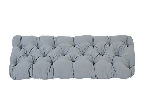 Ambientehome Cojín de asiento de 2 plazas AKADAS 120 x 50 x 8 cm gris claro