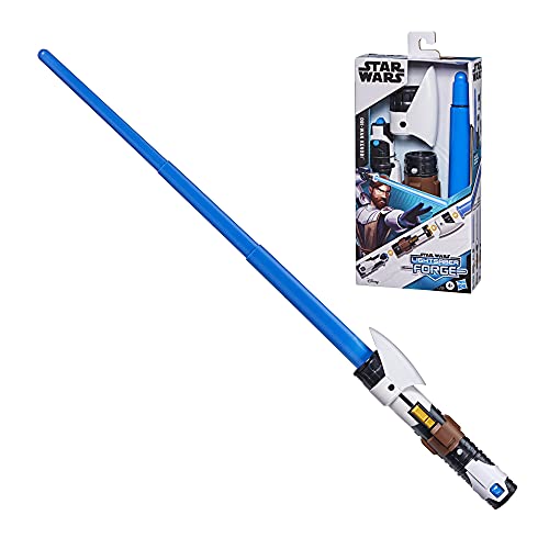 Star Wars Lightsaber Forge OBI-WAN Kenobi - Juguete Extensible de Sable de luz Azul, Juguete Personalizable para niños de 4 años en adelante