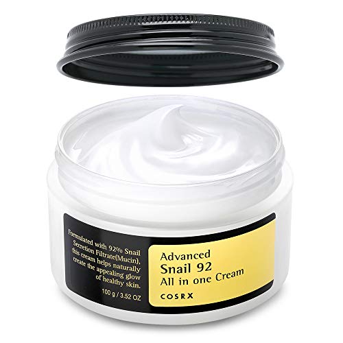 COSRX Crema Escargot Snail 92 All in one, 100 ml, Hidratación de larga duración, Crema hidratante reparadora, Calma instantáneamente la piel, tipo gel, Hipoalergénico, testado por dermatólogos