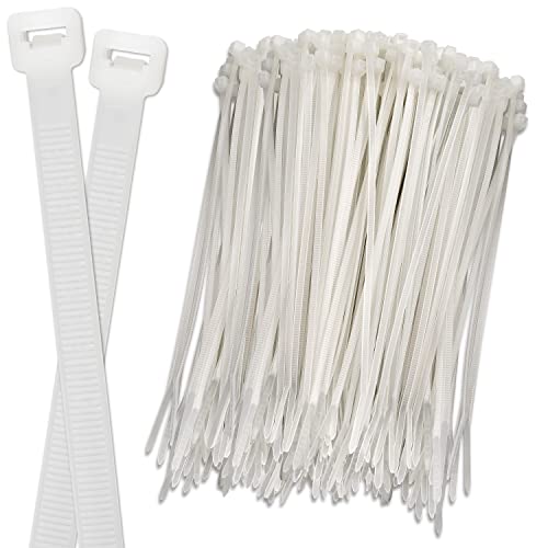 ISOLATECH 100 bridas de plástico resistentes a los rayos UV, longitud a elegir, color blanco, 100mm x 2,5mm