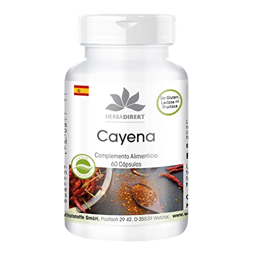 Pimienta Cayena – Capsicum futescens – con capsaicina – Vegana – 60 cápsulas | HERBADIREKT by Warnke Vitalstoffe