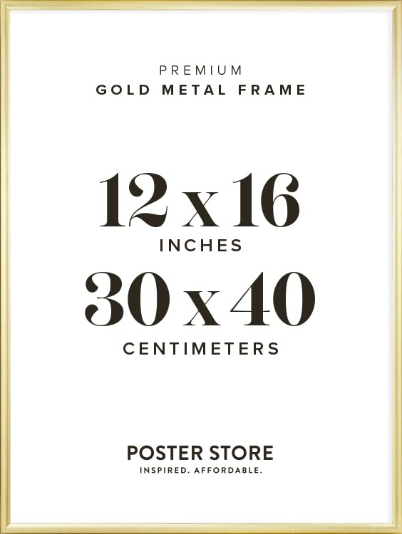 Poster Store Marco de metal dorado (30 x 40 cm) - Marcos de fotos de metal - Marco de fotos para pared de fotos, galería de fotos, collage de fotos y más