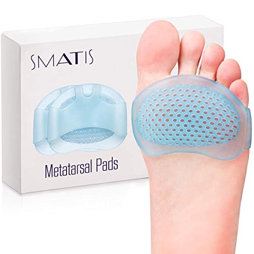 Almohadillas de Silicona Gel de metatarsianas para mujeres y hombres, 4 piezas de cojín de pie almohadillas de talón para zapatos para Metatarsalgia, Azul