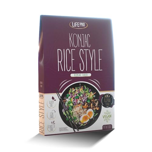 Life Pro Fit Food Konjac Rice Style 200g | Arroz Bajo en Calorías e Hidratos de carbono | Alto Contenido en Fibra | Dieta keto