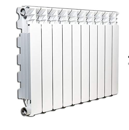 Radiador calefactor de agua o vapor Elementos de aluminio fundido Marca: Fondital mod. Exclusivo B3 800/100 Distancia entre ejes 800 mm (90 x 80 mm (9 elementos)