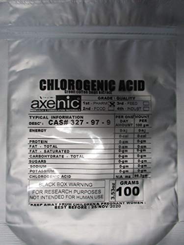 100 gm verde café extracto de polvo clorogénico ácido 99,2%, ca # 327-97 – 9