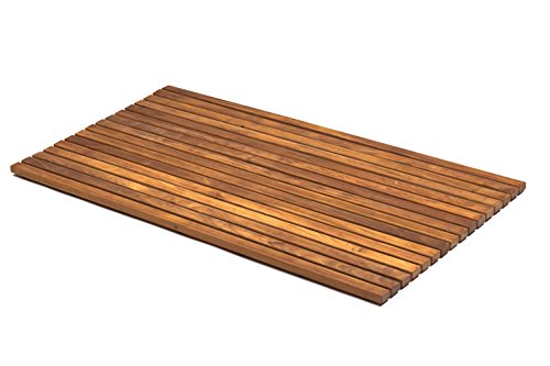 AsinoX TEK4H8120 - Tarima de ducha y baño flexible, madera de teca