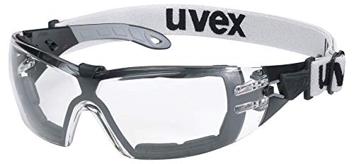 Uvex Gafas de seguridad Pheos Guard - Supravision Extreme - Transparente/Negro-Gris