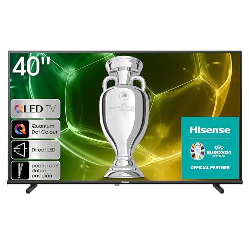 Hisense TV 40A5KQ - QLED Quantum Dot Colour Smart TV de 40', DTS Full HD, Modo Juego, Entrada Tipo C, Peana con Doble posición, función Compartir en el televisor (2023)