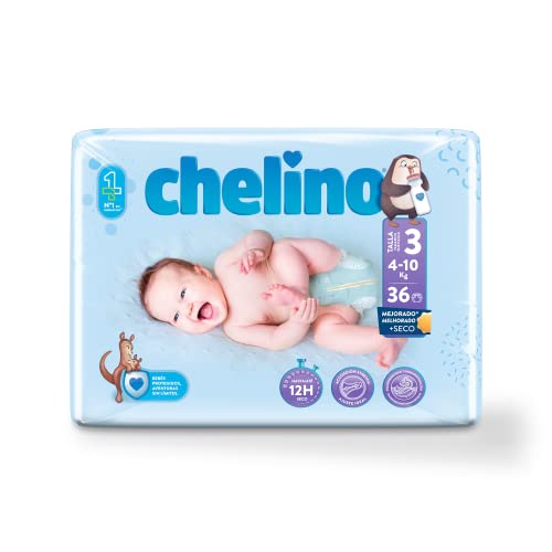 Chelino Pañal infantil Talla 3 (4-10kg), 36 Unidades ( Paquete de 1)