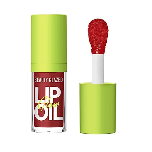 8 Colores Hidratante Plumping Lip Oil, No-Sticky Lip Gloss Toot Lip Balm Nutritiva Lip Grow Aceite teñido para el cuidado de los labios, de larga duración hidratante Lip Oil Gloss # 105 PASSION