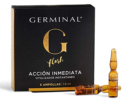 Germinal - Sérum Facial Efecto Flash, Lifting Inmediato, con Proteínas de Maíz y Extractos de Ginseng, Acción Inmediata - 5 Ampollas de 1,5ml