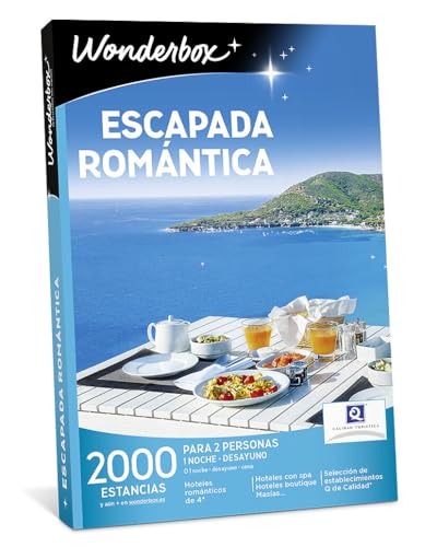 WONDERBOX Caja Regalo, Escapada romántica, Una Noche romántica para Disfrutar con quien Quieras: hoteles hasta 4*, Casas Rurales, haciendas, hoteles en la Playa