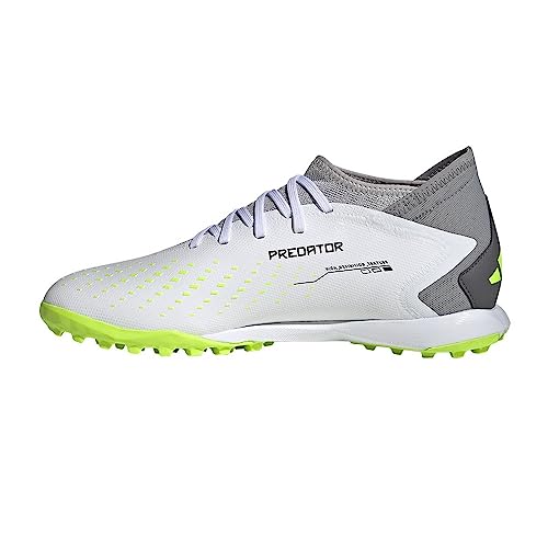 adidas Predator Accuracy.3 Turf Boots, Football Shoes Unisex Adulto, FTWR White/Core Black/Lucid Lemon, 43 1/3 EU
