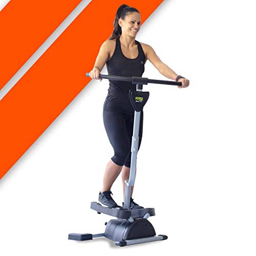 Bonplus BP | Stepper Fitness Cardio Twister | Máquina de Step Lateral | Subir y Bajar Escaleras | Manillar Acolchado | Doble Movimiento | Step Fitness