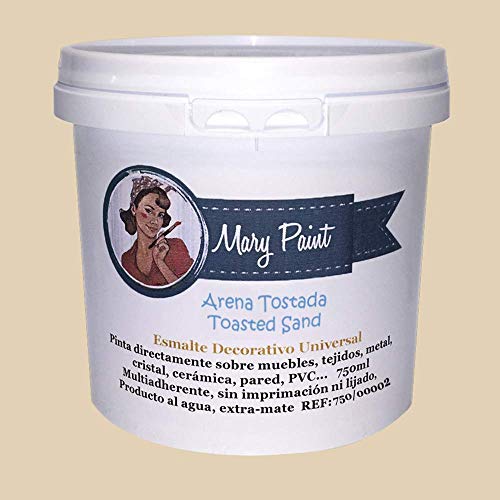 Mary Paint | Pintura para muebles efecto Chalk Paint, Arena Tostada - 750ml