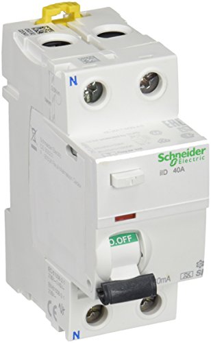 Schneider Electric A9R61240 iID Interruptor Diferencial, Clase A SI, 2P, 40A, 30mA, 73.5mm x 36mm x 91mm, Blanco