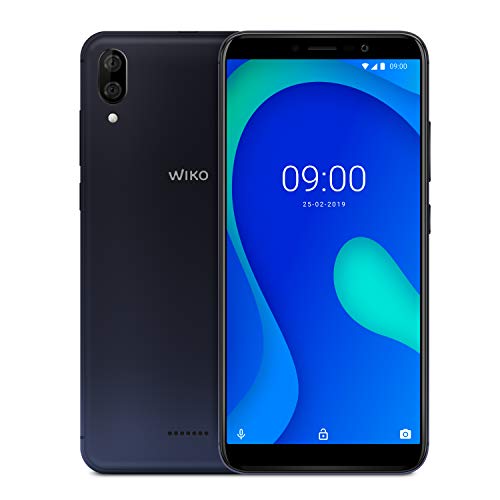 WIKO Y80 – Smartphone 4G de 5,99” (Octa-Core 1,6 GHz, Cámara Dual 13 MP, batería 4000 mAh, 16 GB de ROM, 2 GB de RAM, Android 9, Dual SIM) – Color Azul