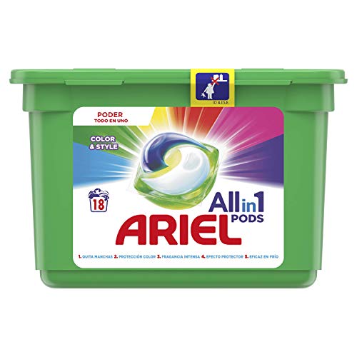 Ariel All in 1 Pods - Detergente En Cápsulas, 18 lavados, con lavado a 20 °C y perfume duradero