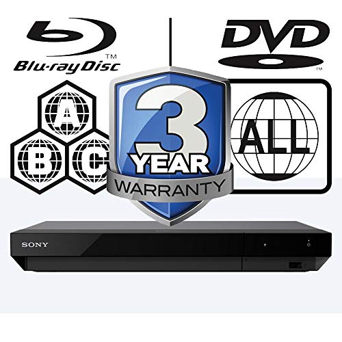 Reproductor Blu-ray Sony UBP-X700 4K Ultra HD WiFi Dolby Atmos 3D, multirregión, incluye cable HDMI 4K