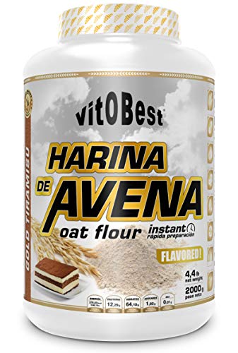 Harina de Avena Sabores Variados - Suplementos Alimentación y Suplementos Deportivos - Vitobest (Chocolate, 2 Kg)