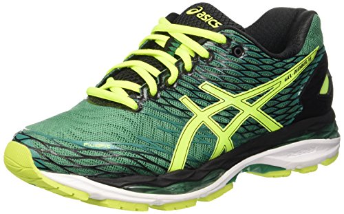 Asics Gel Nimbus 18 - Zapatillas de Running, Unisex, Verde (Pine/Flash Yellow/Black), 39